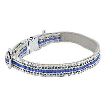 Engraved Dog Collar Adjustable Soft Puppy Collar for Small Medium Large Dogs Dark Blue