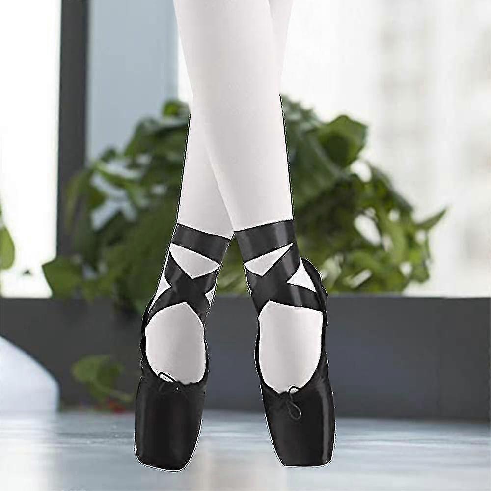 Piao Ballet Pointe Chaussures Filles Femmes Ruban Ballerine Chaussures Avec Embouts