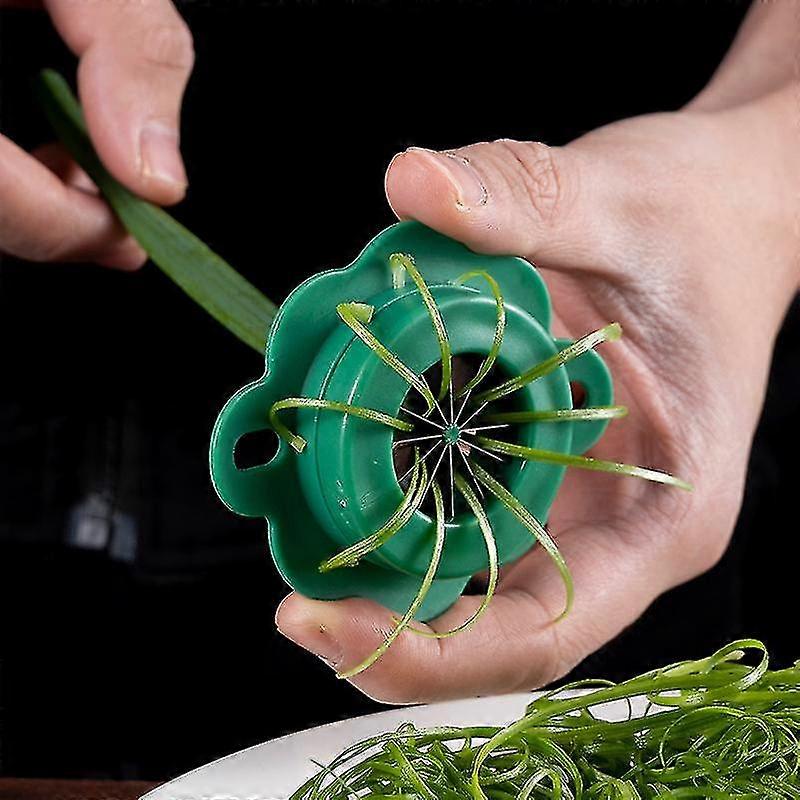 Neue Easy Green Onion Slicer Shredder Pflaumenblüte Schnitt Grün Zwiebeldraht Zeichnung Küche Superfeiner Gemüse Shredder