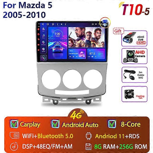 2 Din Android 11 Car Radio Multimedia Video Player For MAZDA 5 Mazda5 2005-2010 Navigation GPS 4G+WIFI Carplay Head Unit Stereo
