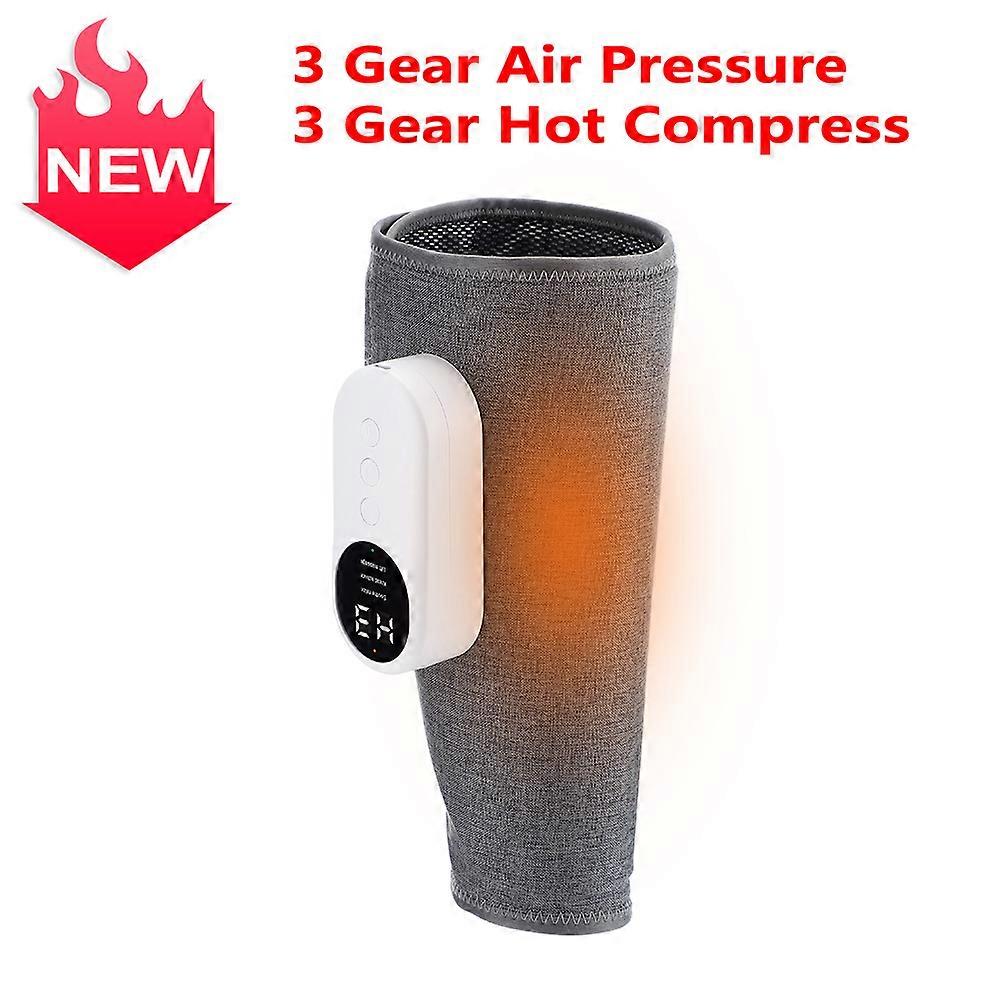 New Leg Massager with Heat Compression Blood Circumlation Electric Air Pressure Calf Massager Muscle Relax Legs Pressotherapy