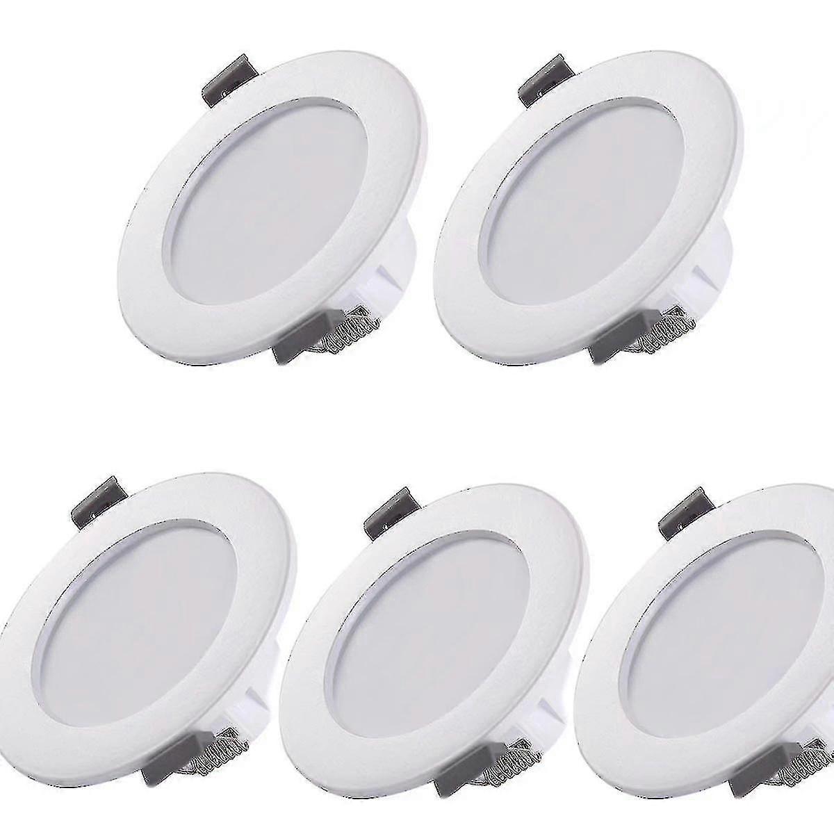 5-Light IP44 Bathroom LED Spotlight Fixture with Recessed Ceiling Design