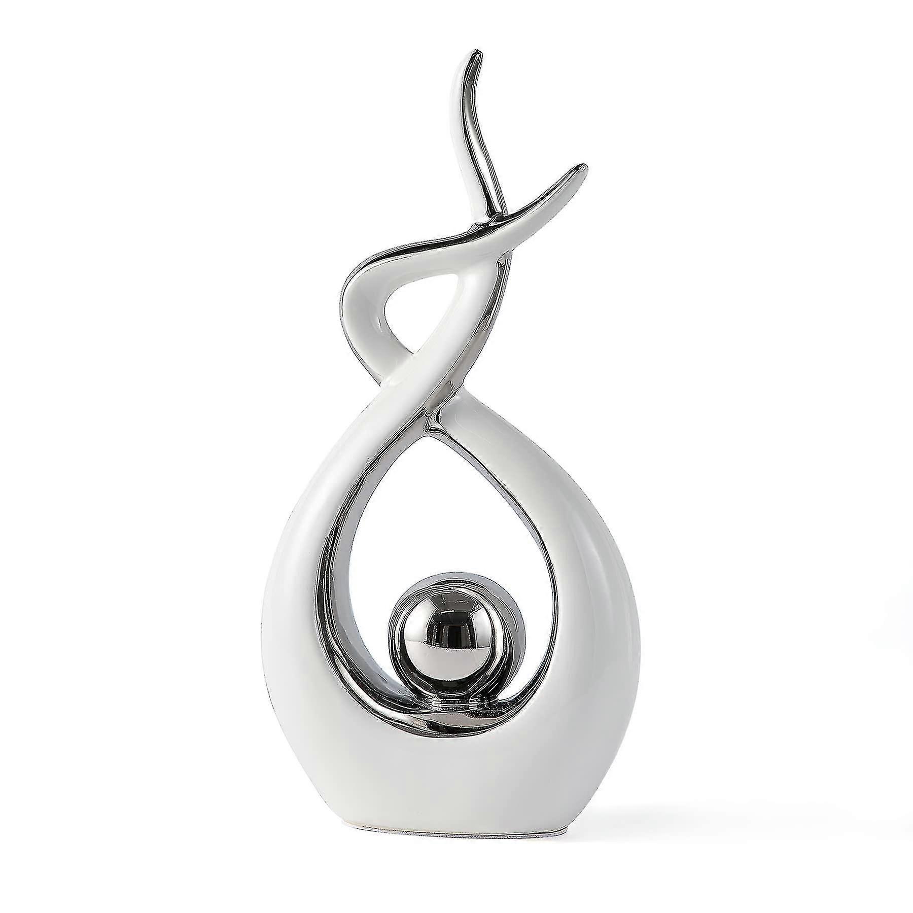 Home Decor Arte Astratta Moderna Statua in ceramica, Sala da pranzo Da caffè Decoro, 12,8 