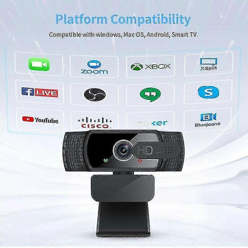 1080p Hd Usb Webcam Auto For Pc Desktop Laptop Web Camera With Microph