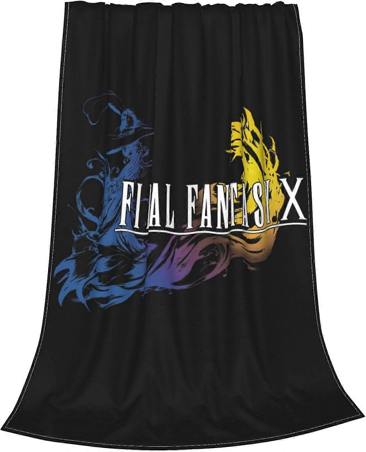 Final Anime Fantasy Blanket Soft Plush Flannel Throw Blanket Decorative Pattern Blanket for Bed Sofa Couch