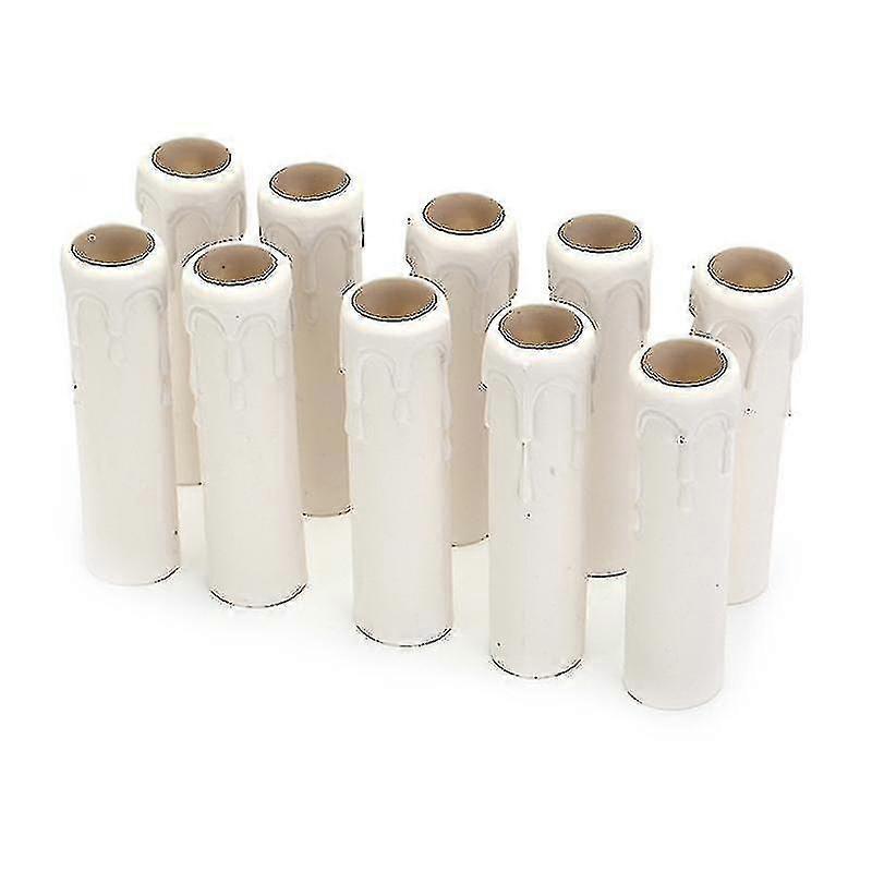 10pcs Plastic Drip Candle Tube For Chandelier Light Bulb Covers Sleeve Ll-dwdz