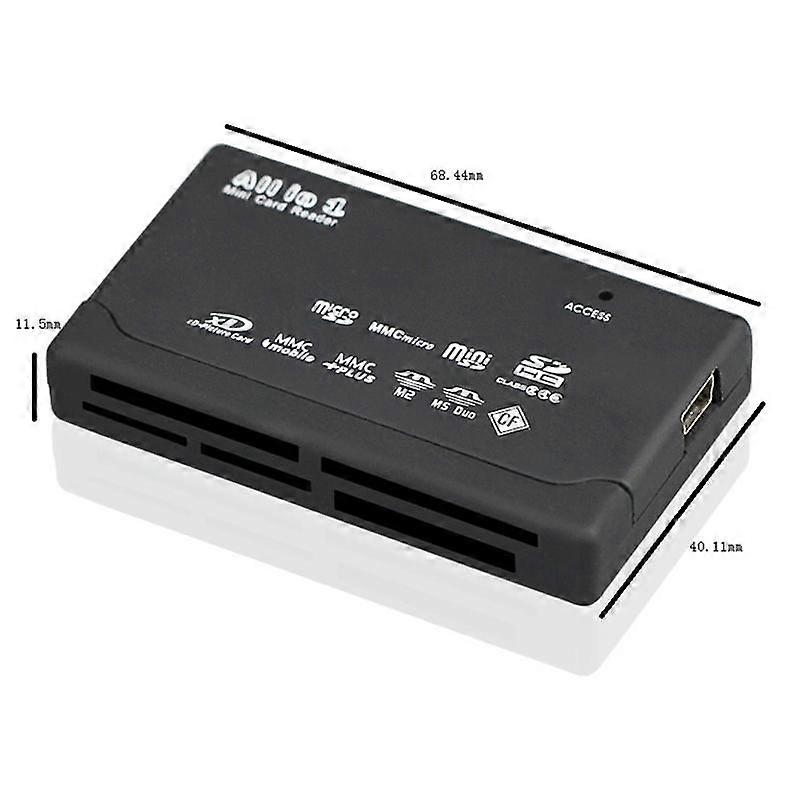 Card Reader USB2.0 Memory Card Reader Fast Data Transmission All in One Card Reader Support TF CF S