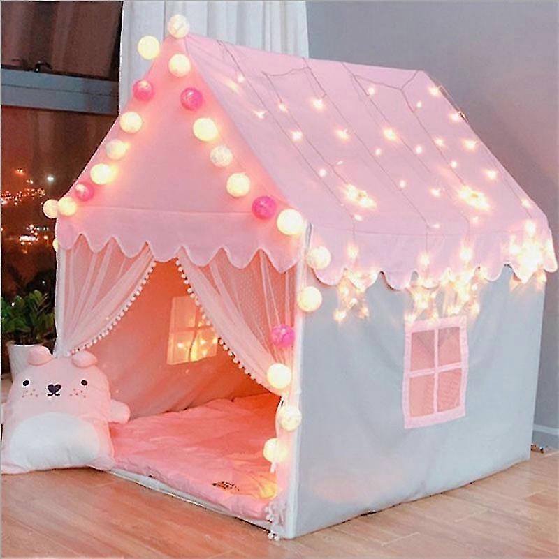 Large Children's Play Tent with Cushions, Fairy Castle Playhouse for Boys and Girls