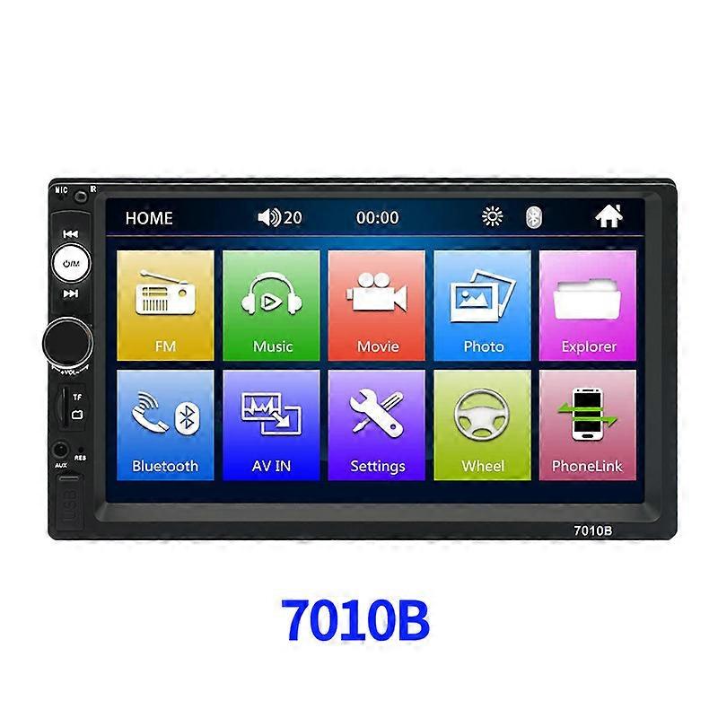 Dual Din Bluetooth Car Radio with 7 Inch HD Touch Screen with 4 LED Cameras, Multimedia MP5 Player Car Audio, Mirror Link Support for iOS and Android 