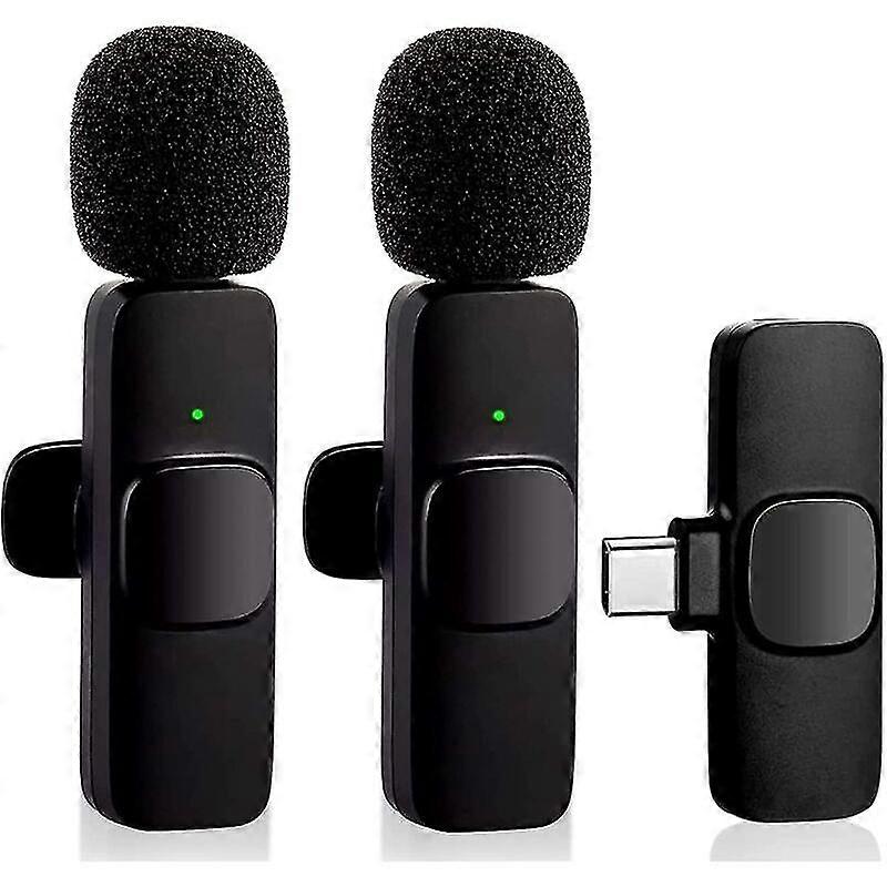 Microphone Lavalier sans fil pour téléphone (usb-c), double microphone sans fil pour enregistrement vidéo, flux en direct, Vlog, Youtube, Tiktok, Facebook, Zoom - Noi