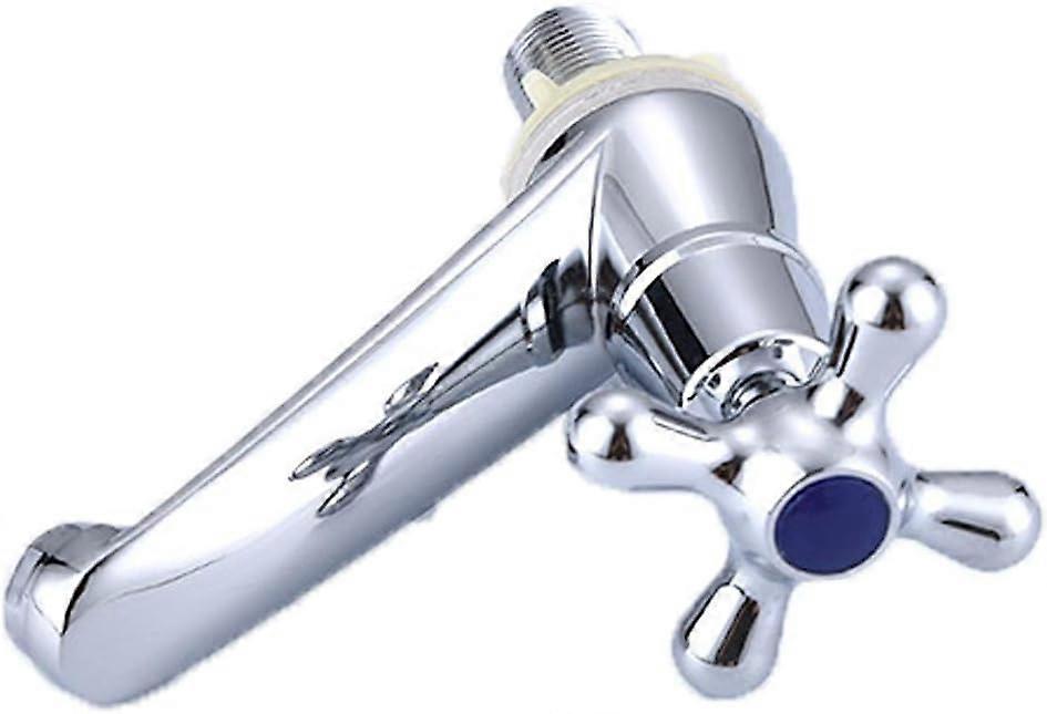 Robinet d’eau froide simple, robinet de lavabo de robinet froid unique chromé, pour la cuisine d’évier de toilette de salle de bain à la maison