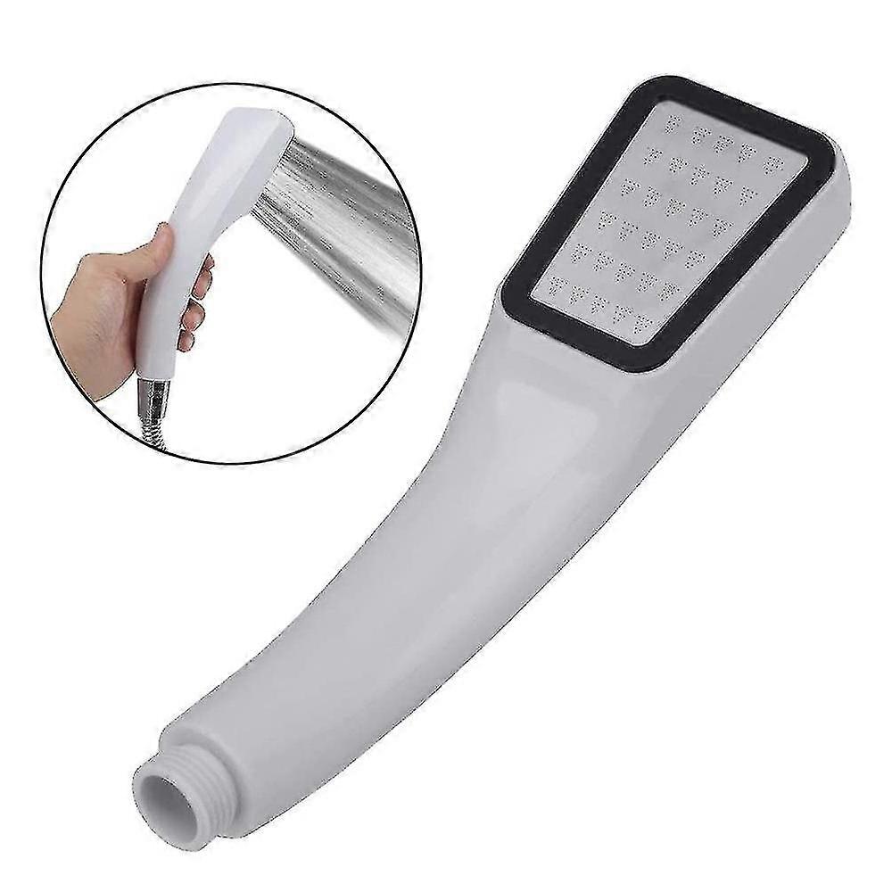 Square Handheld Shower Head Pressurized Shower Head Water-saving Shower Head-white
