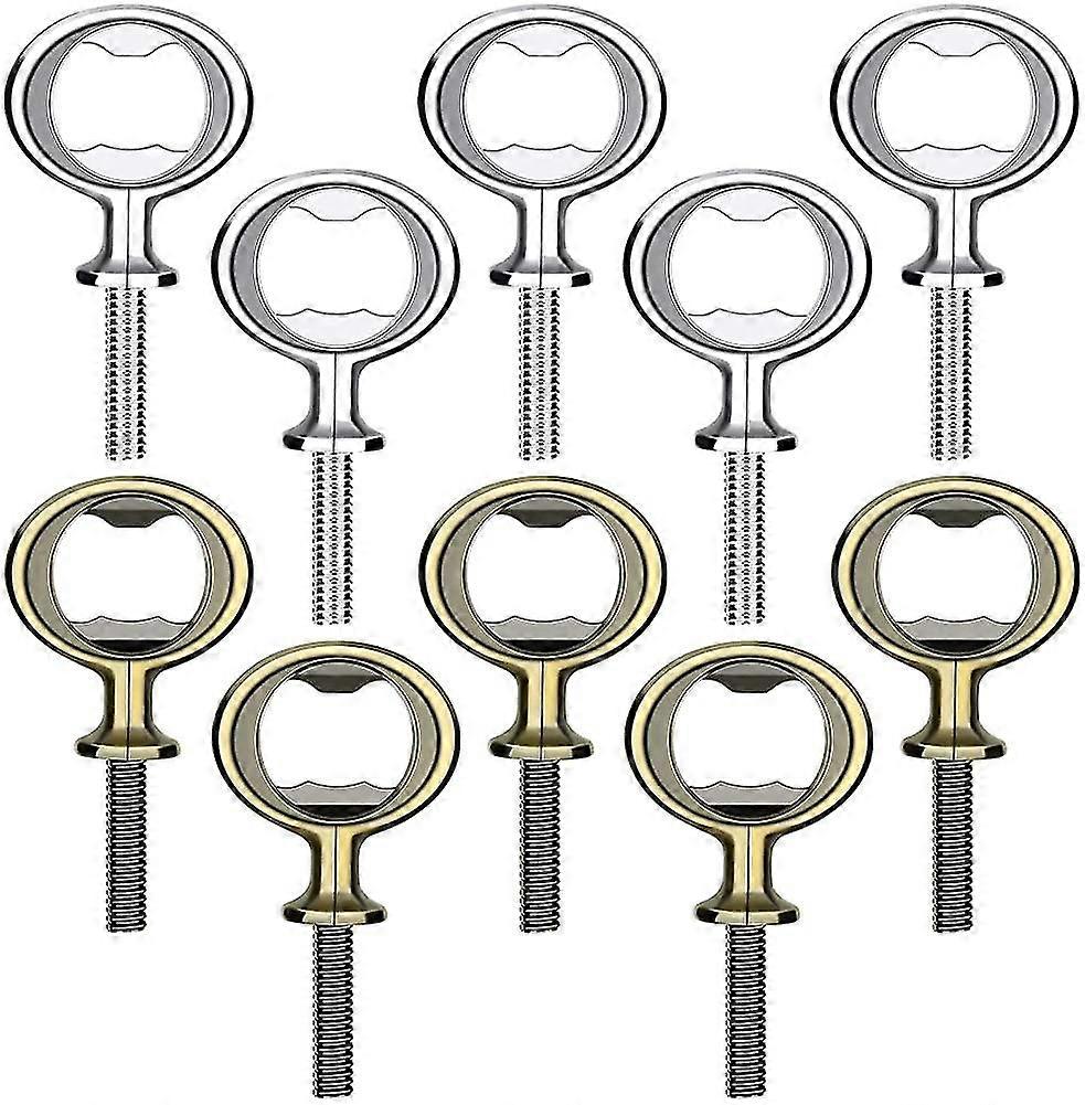 10 Piece Metal Bottle Opener Insert Set Threaded Diy Craft Beer Bottles
