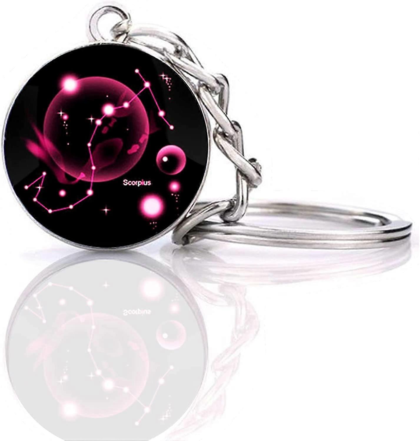 12 Constellation Glow In The Dark Creative Galaxy keychain, Scorpio-1