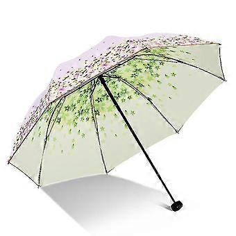2025 Guarda-chuva Adequado para Sol e Chuva SPF 50+ Guarda-sol de Viagem Dobrável Guarda-sol de Proteção Anti-UV Guarda-sóis à Prova de Vento Doub