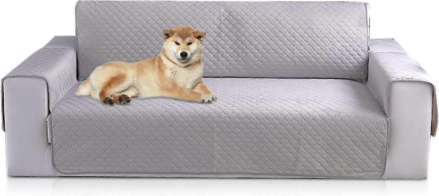 Rutschfester Sofabezug Sofaschoner Sesselschoner Sofaschoner (Grau, 2-Sitzer)