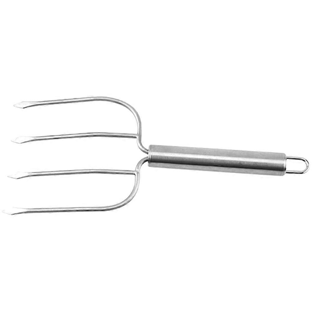 BBQ Cooking Fork Multi-functional Stainless Steel BBQ Fork Camping Grilling Fork for Picnic