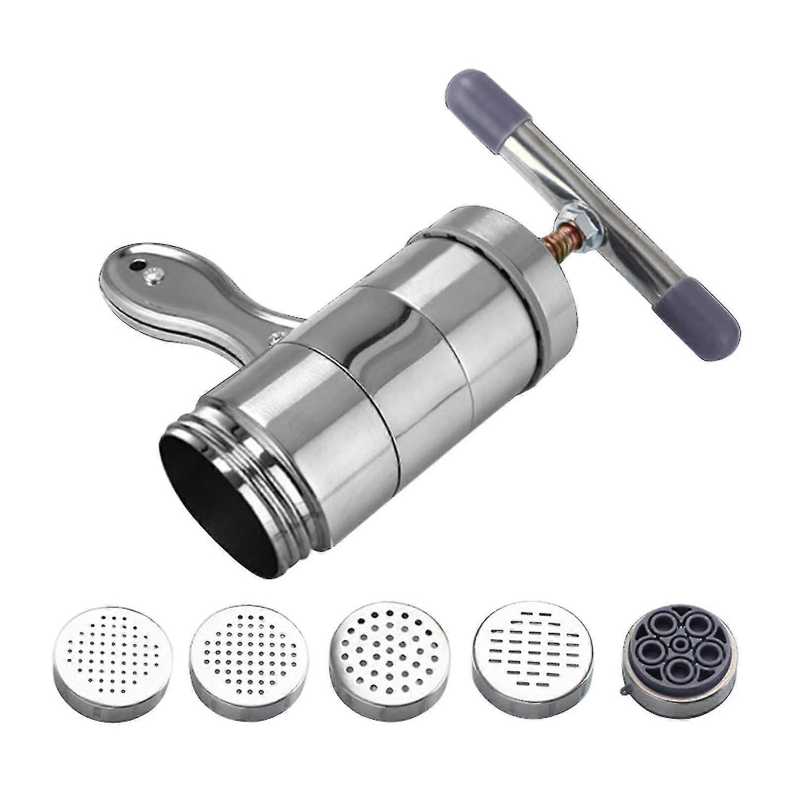 اضغط على المعكرونة أقل من الصلب مع نودلز ما مع 5 قوالب المعكرونة