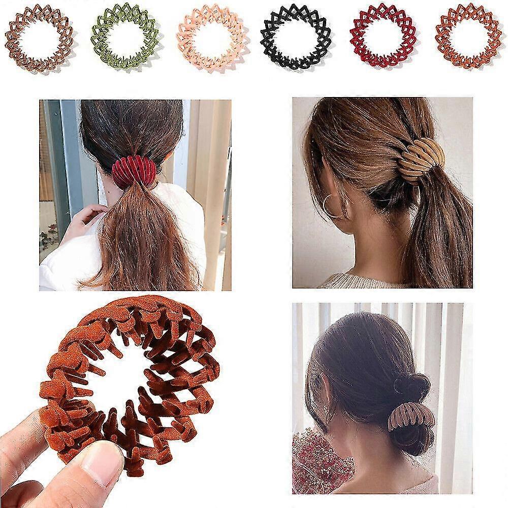 Femmes Nid D’oiseau Épingle À Cheveux Velours Queue De Cheval Boucle Plaque De Cerceau Cravates Cheveux Griffes-MXBC