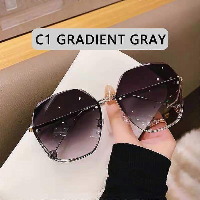 Moda Hexagon Óculos de Sol Mulheres Marca Designer Luxo Gradient Lens Sun Glasses Lady Square Oversized Shades Female Eyewear