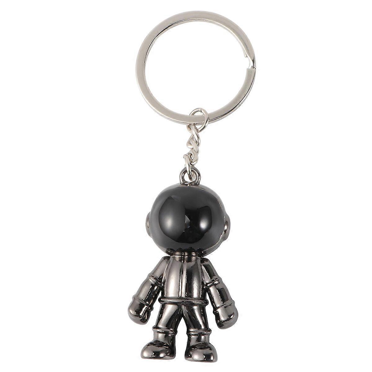 Creative Space Robot Porte-clés Mode Porte-clés Accessoire Suspendu Porte-clés Ornement (Noir)