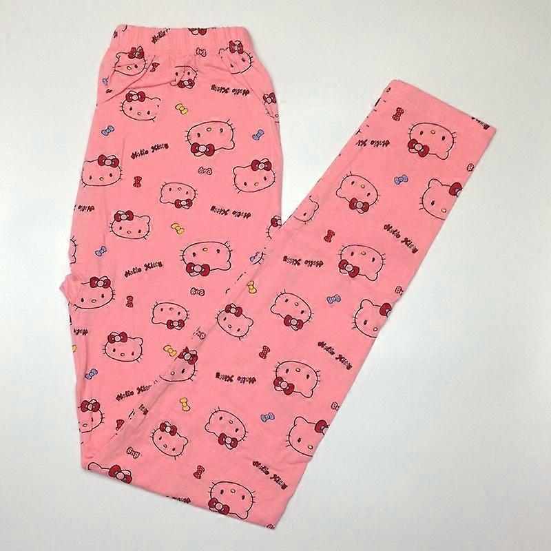 Sanrio Hello Kitty Tecknad Byxor Y2K Kvinnors Höst Nya Hem Nattkläder Byxor Tryckt Kt Katt Casual Bekväma Byxor Gåva