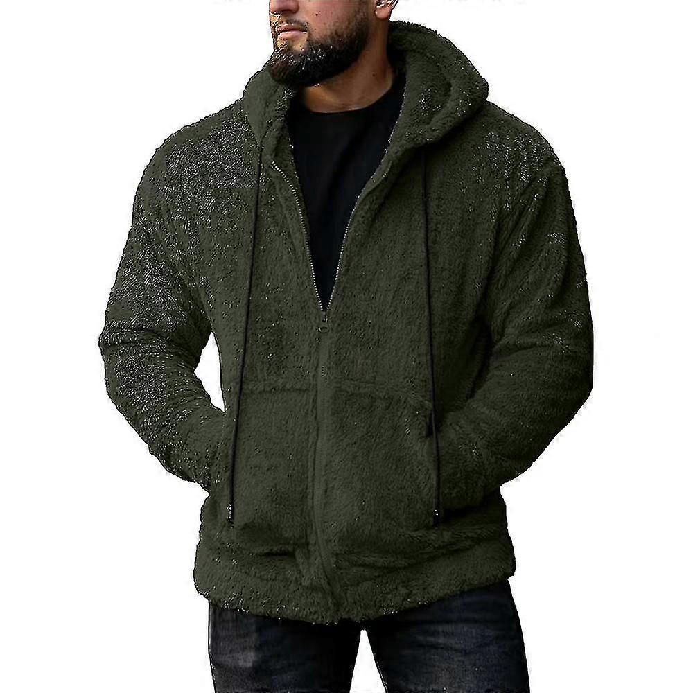 Męska warmka fuzzy fleece Bluza z kapturem z długim rękawem Zamek błyskawiczny Bluza z kapturem Bluza z kapturem Bluza z kapturem
