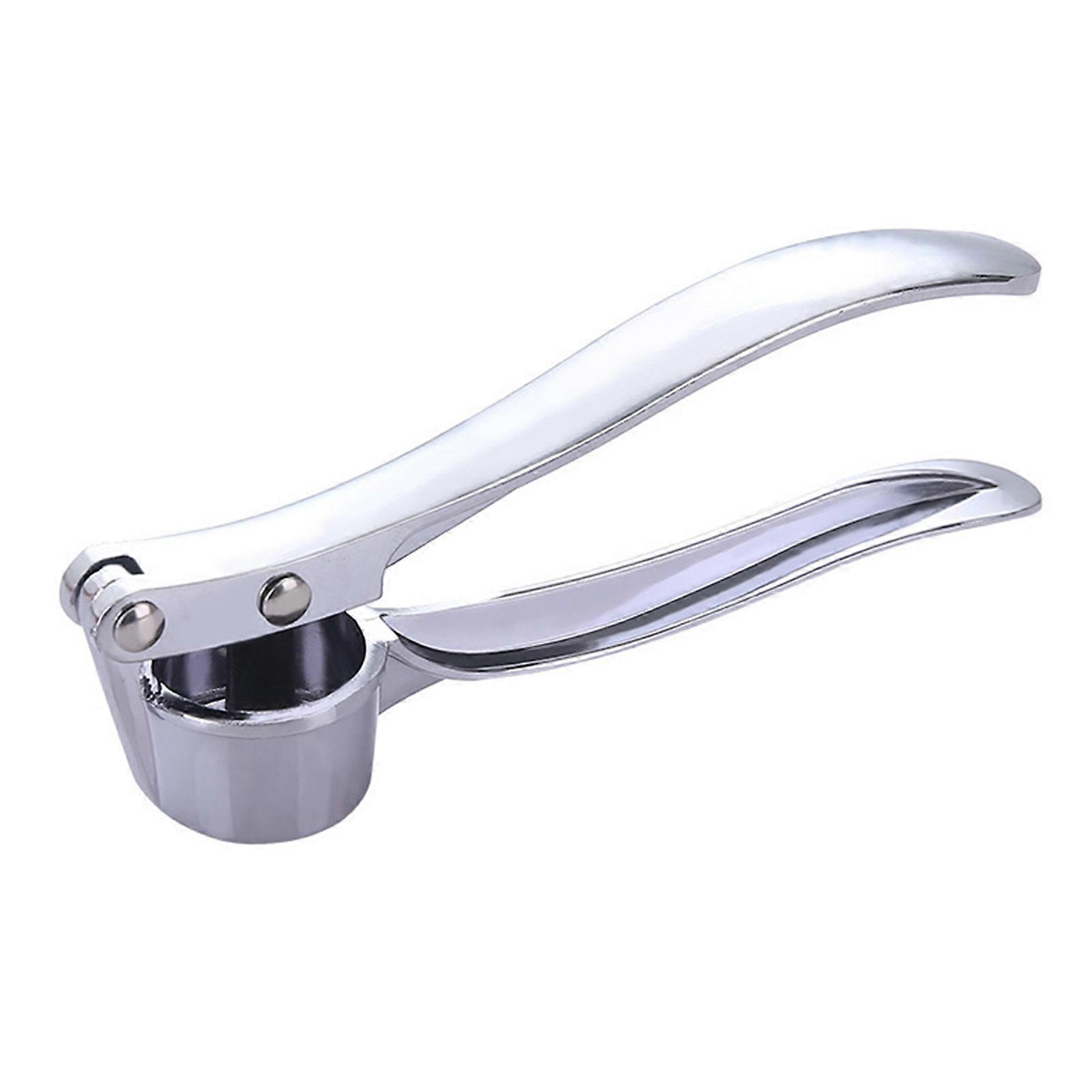 Garlic Press with Nutcracker Anti-slip Handle Aluminum Alloy Comfortable Grip Ginger Press for Indoor