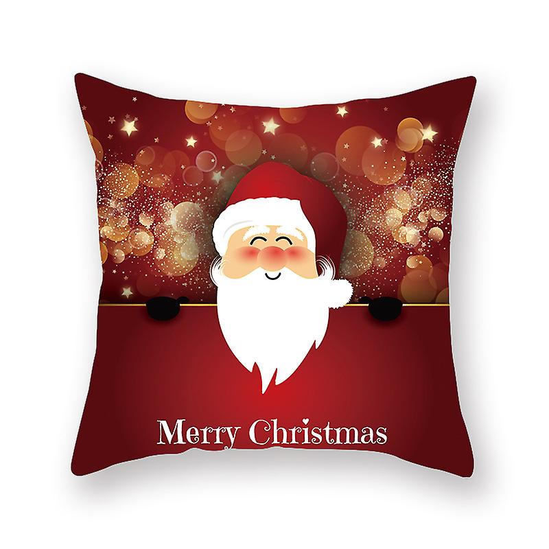 45cm Merry Christmas Cushion Cover Pillowcase Christmas Decorations For Home Ornament Happy New Year Christmas Decor