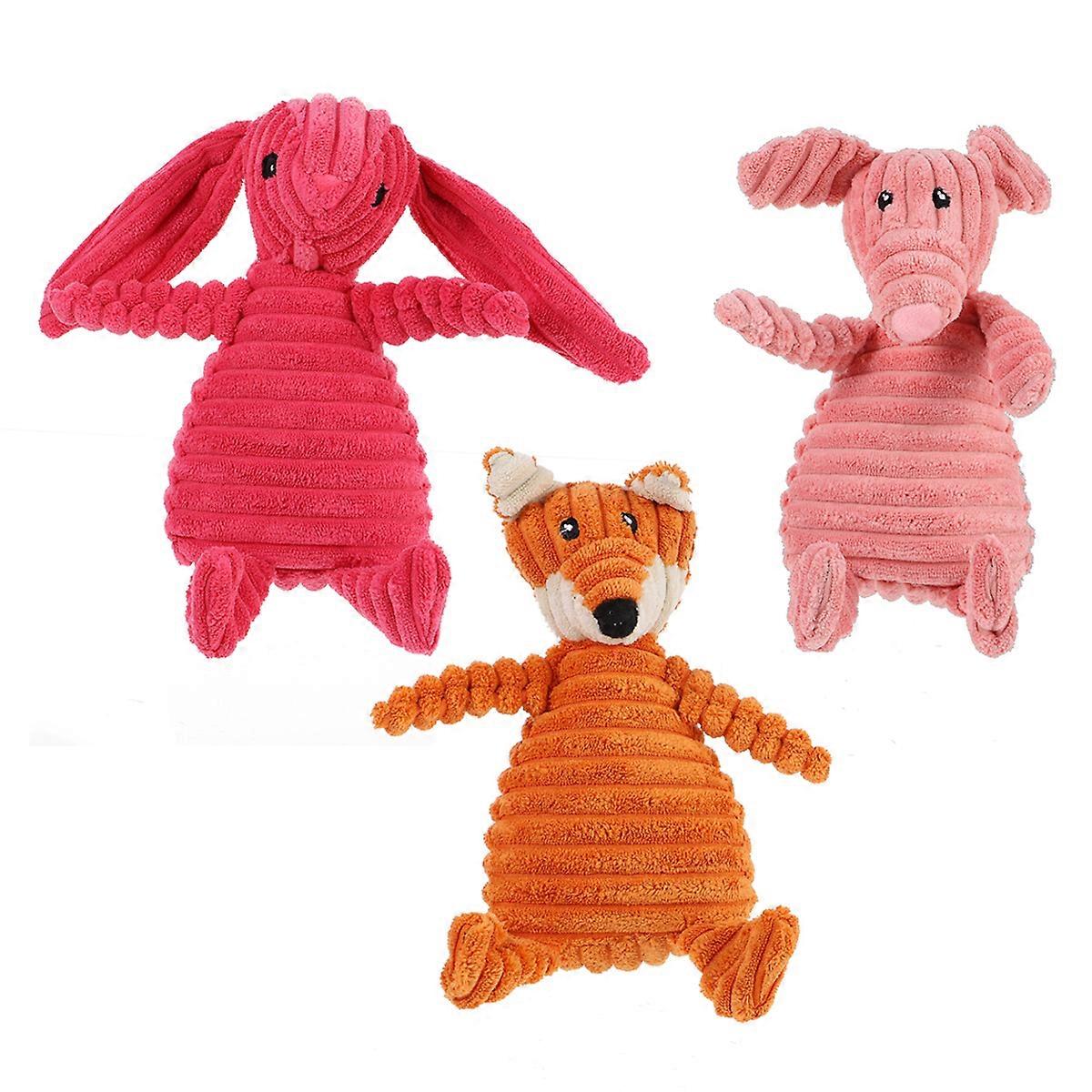 1 Set/3pcs Bite-resistant Plush Molar Toy Pet Sound Plaything Dog Chew Toys