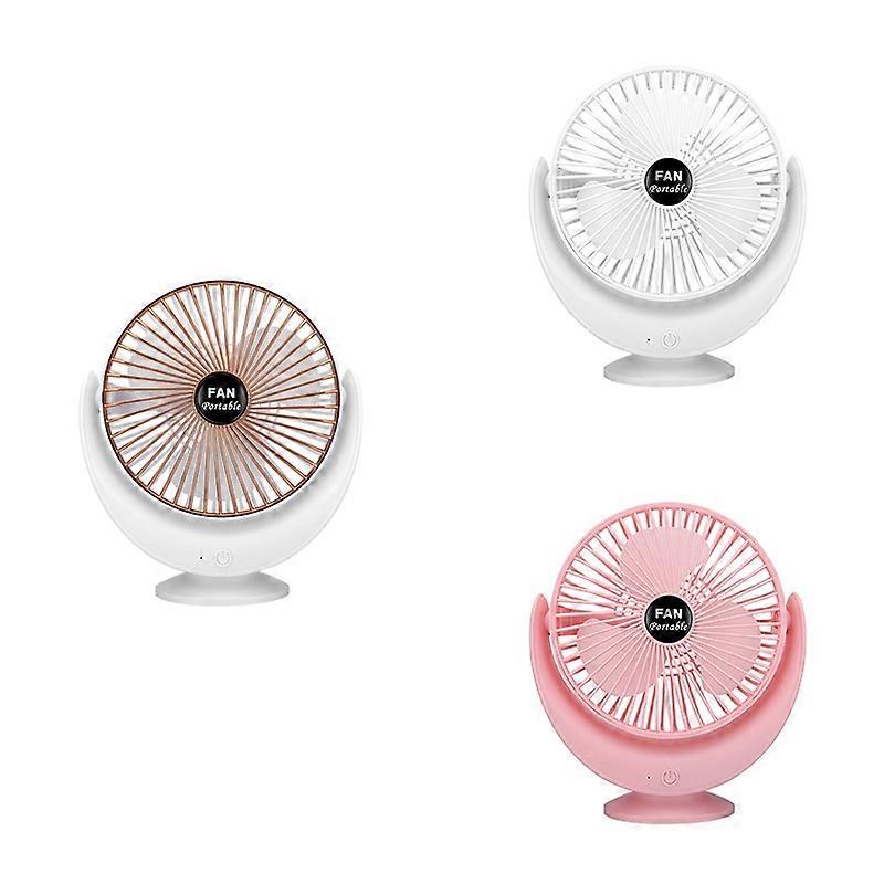 3-Speed Adjustable Crescent Fan Desktop Office Dormitory Portable Mini USB Charging Fan
