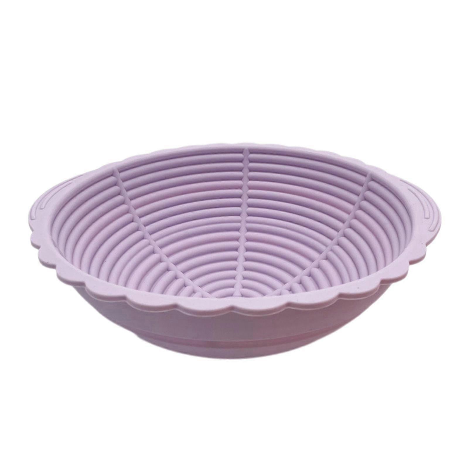 Tyuhe Collapsible Silicone Bread Proofing Basket Non-Stick Space-Saving Sourdough Baking Supplies Mold-resistant Fermentation Basket