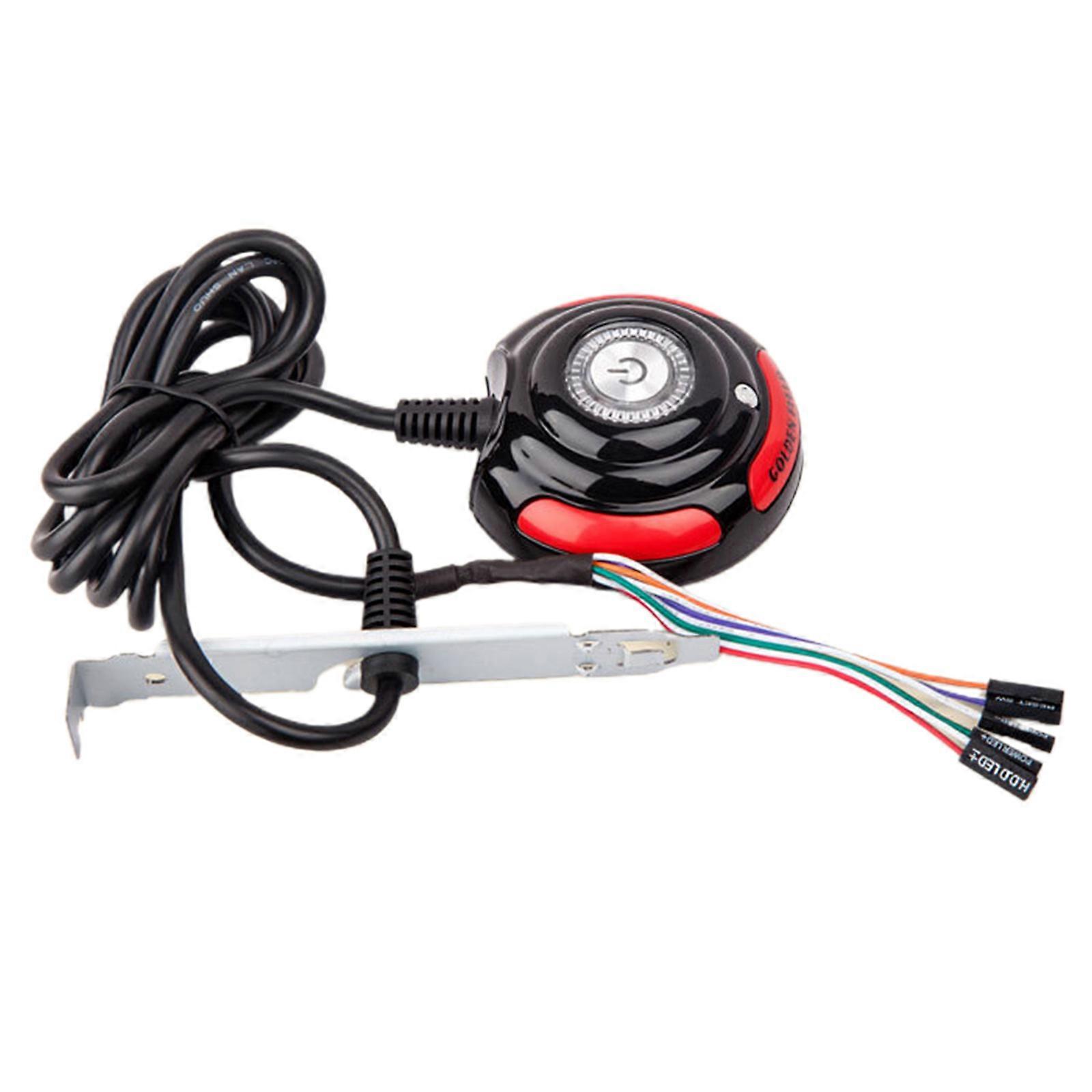 PC Desktop Power Cable On/Off Push Button ATX Computer Switch with 160cm Cord