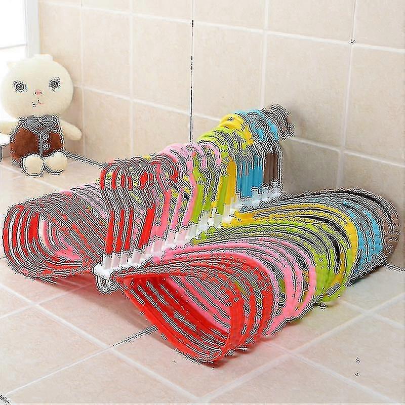 6pcs 8-shaped Plastic Non-slip Hanger Space Saving Clothes Drying
