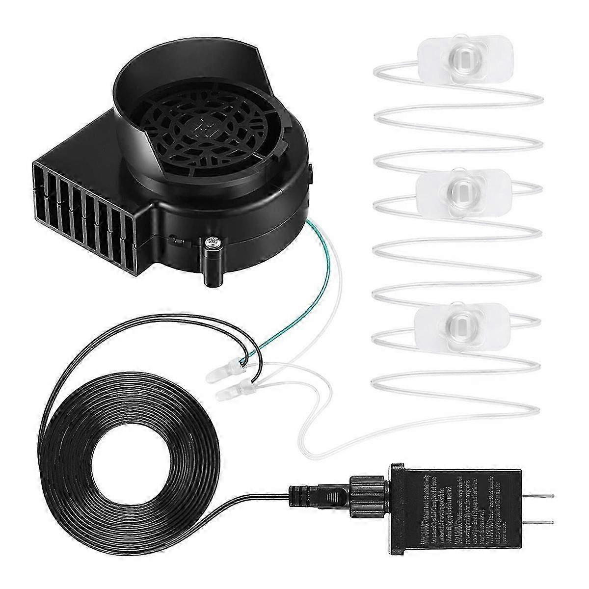 Replacement Fan Blower, 12v 0.8a Mini Air Blower With 3 Led Light String For Inflatables Indoor Out