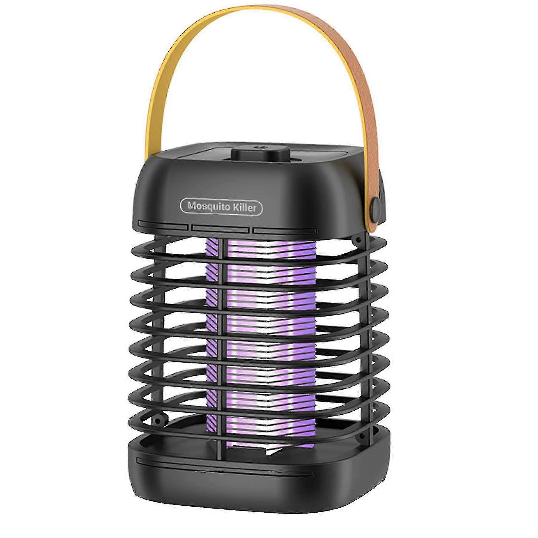 New Solar Fly Killer with Light Sensor, Electric Mosquito Killer Lamp, USB Rechargeable Fly Killer, Waterproof Fly Killer, UV Free Indoor and Outdoor