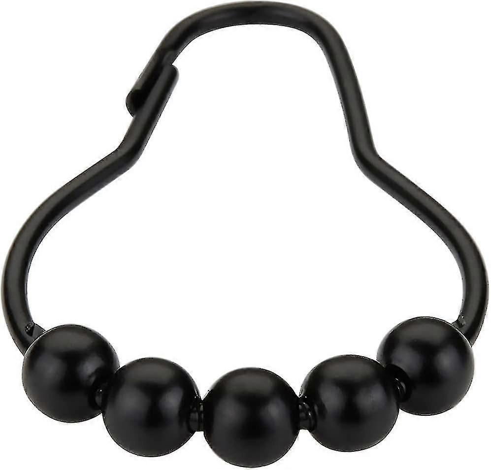 Jubee Edelstahl- oder Rolldusch-Vorhangringe 12er-Set