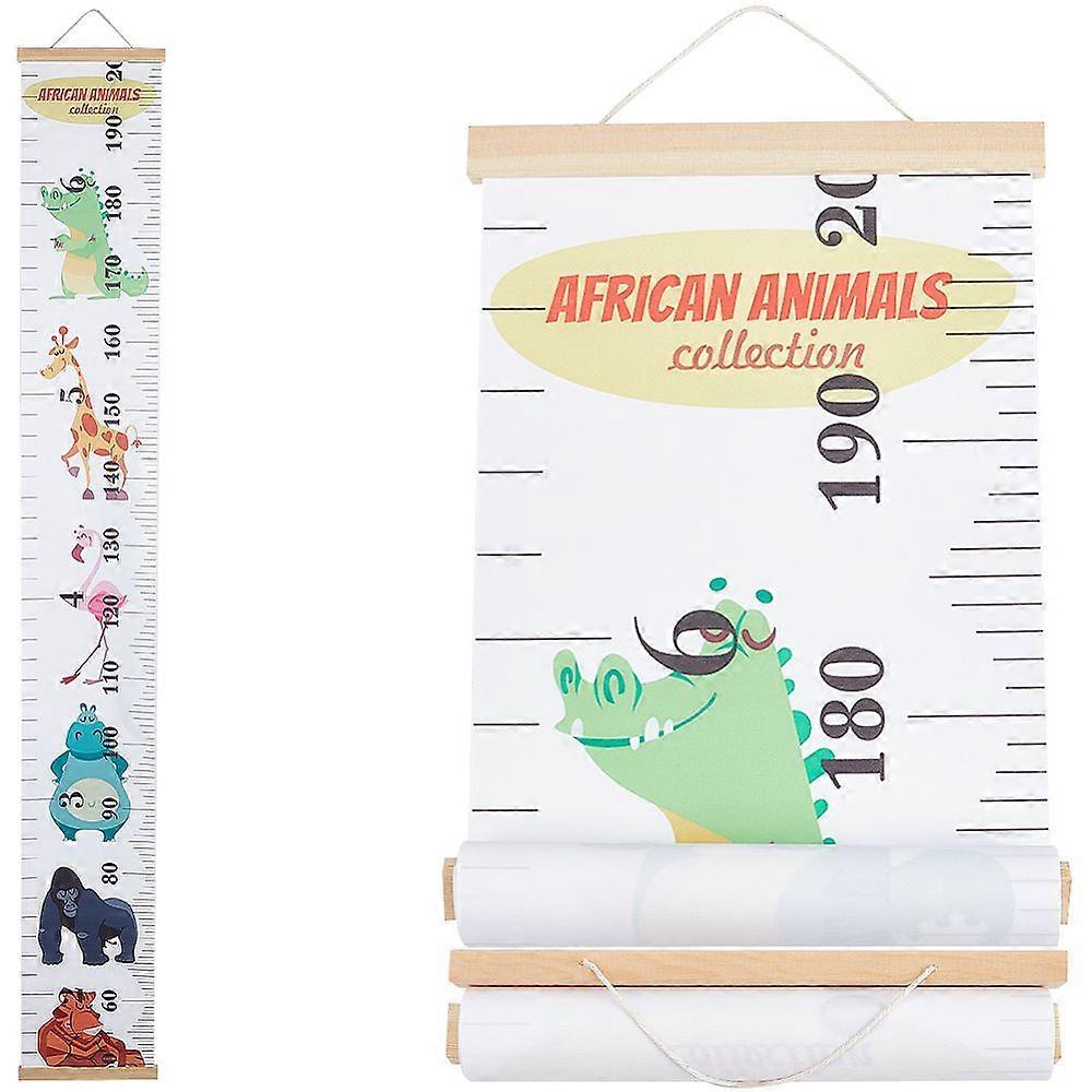 Aniaml Pattern Removable Height Chart for Kids Wood & SGC Hanging Measuring Chart Rulers Rectangle Colorful 1540x202~214x0.3~11mm