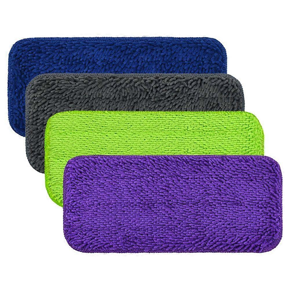 4PCS Reusable Microfiber Mop Pads for Wet Jet Mop Washable Microfiber Replacement Pads Wet & Dry Cl