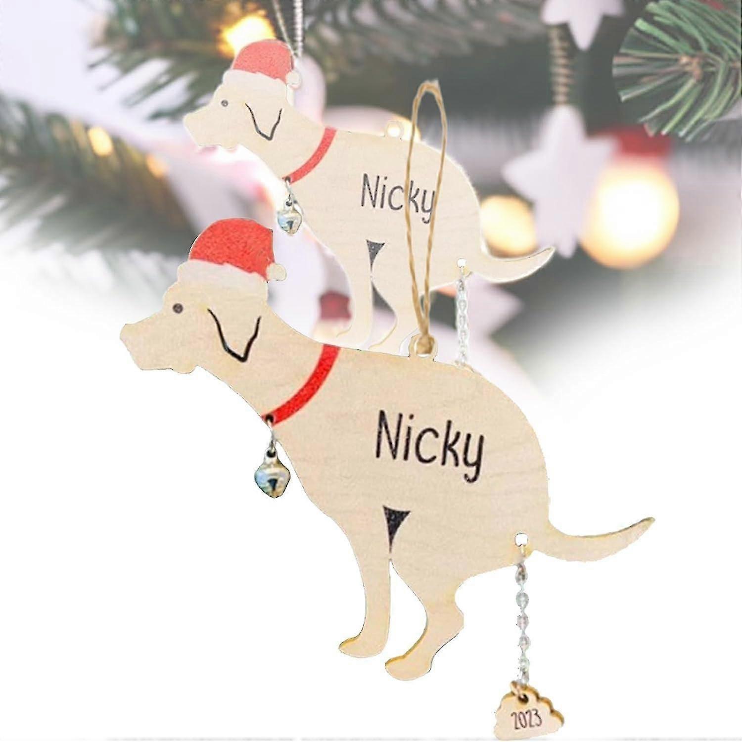 Pooping Pooches Tree Pendant, 2023 Dog Tree Ornaments With And Hanging Poop