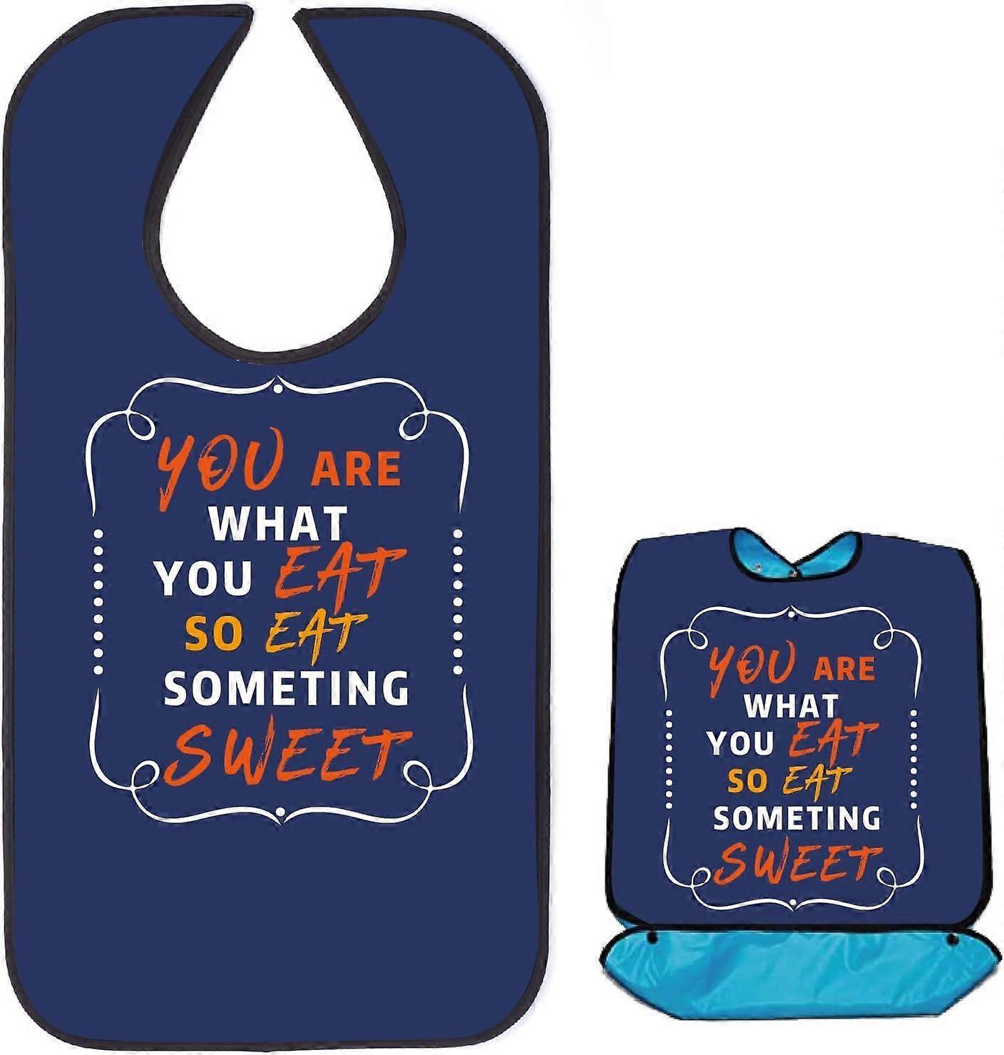 Classic Check Adult Bibs for Elderly Waterproof Washable Bib