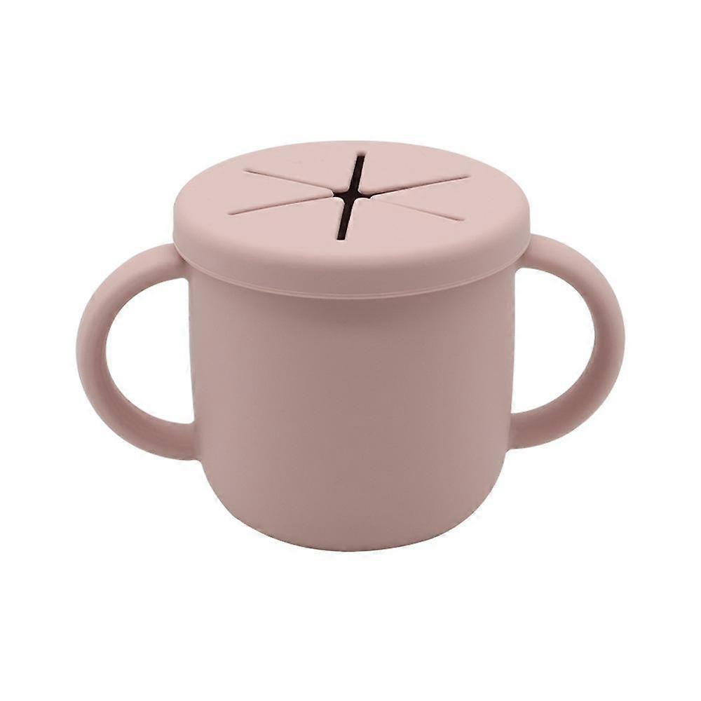 Kids Cup Silicone Food Storage Box Solid Color Baby Sippy Cup Portable Children Snacks Container with Lid Scale BPA Free 200ml