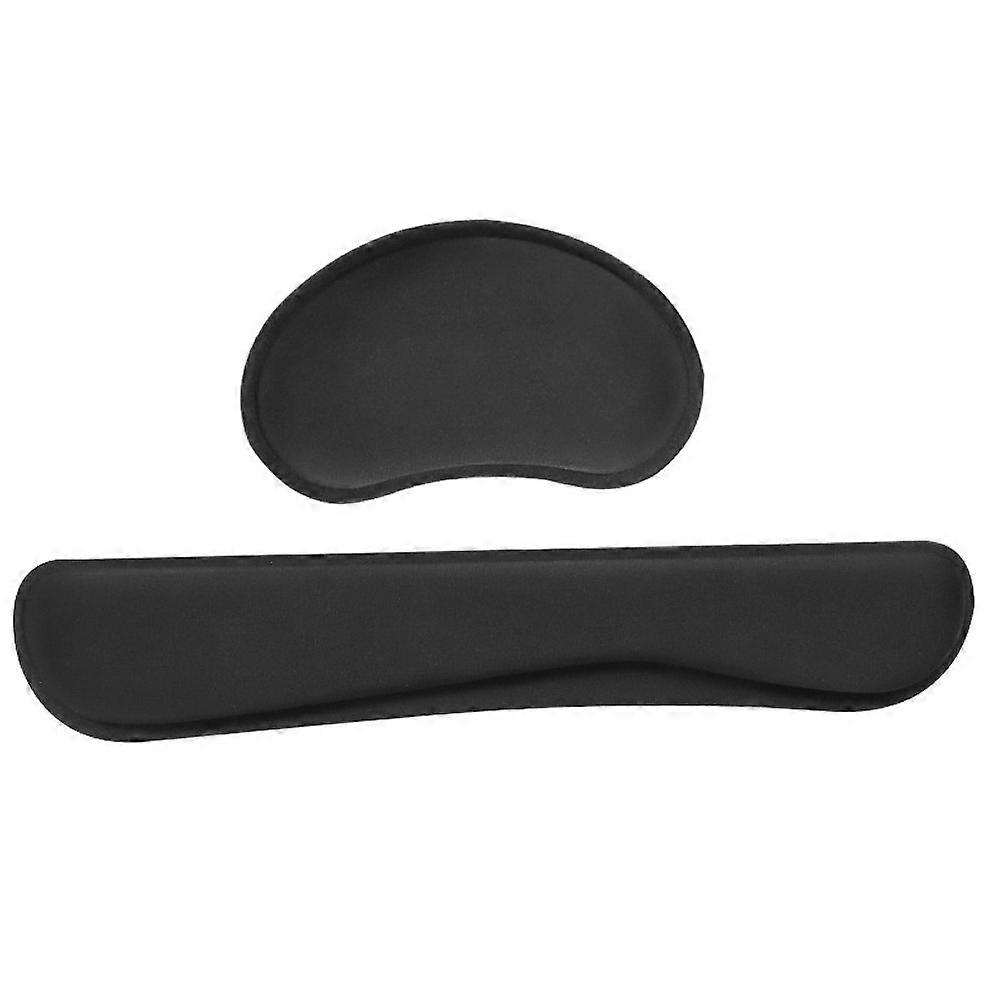 Mouse pad gel cushion mouse pad with hand rest GIM ergonomic mouse pad keyboard wrist rest gel cushion mouse pad for computer and laptop, black