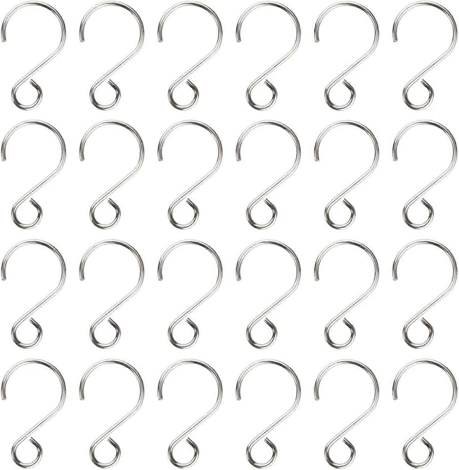 200 PCS S Shape Hooks, Stainless Steel S Hooks for Hanging Small Ornament S-Shaped Hook