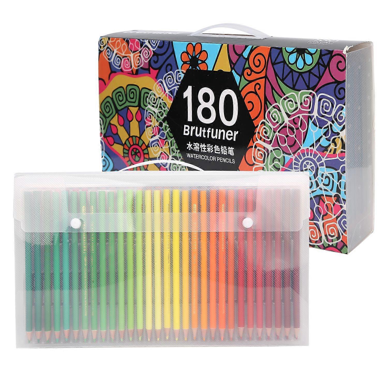 Colored Pencils Watercolor 180 Colors Water Soluble Artists Beginners Drawing Painting Set