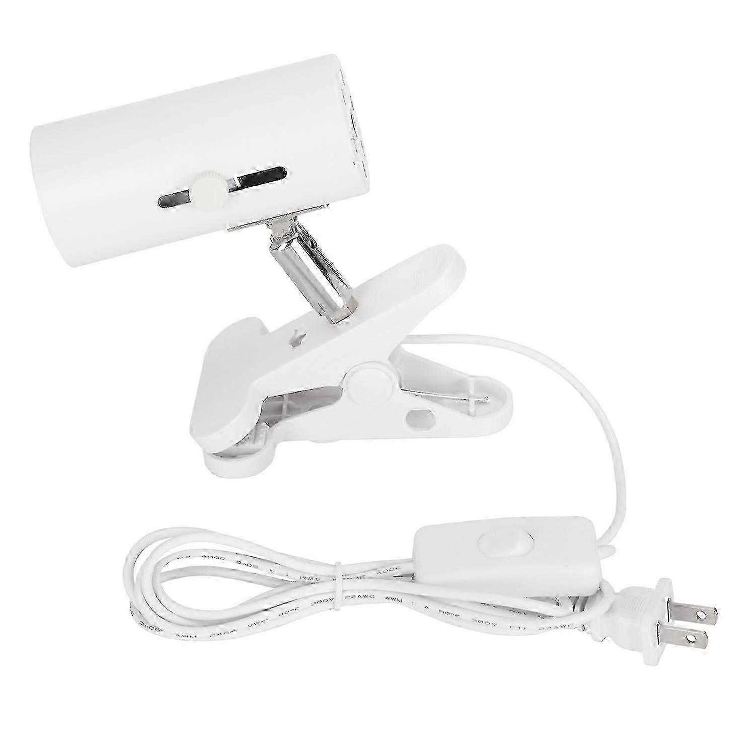 Reptile Sun Basking Lamp Clip on Bracket Rotatable Heat Light Holder with Clamp US Plug 110VShort Wh