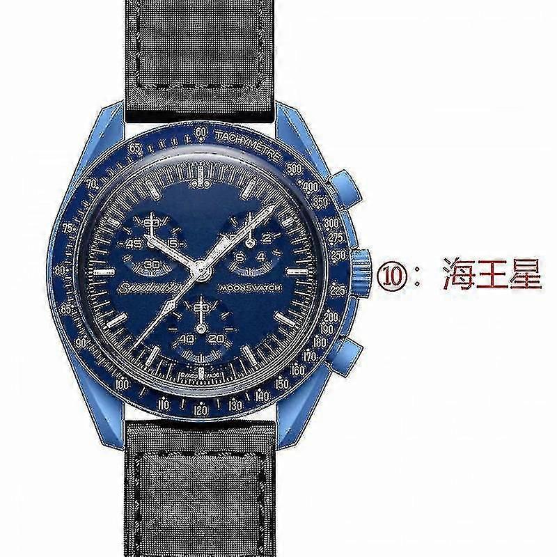 11 Colors Ceramic Case Nylon Material Strap Comfortable To Wear Six-pin Multi-function Quartz Watch