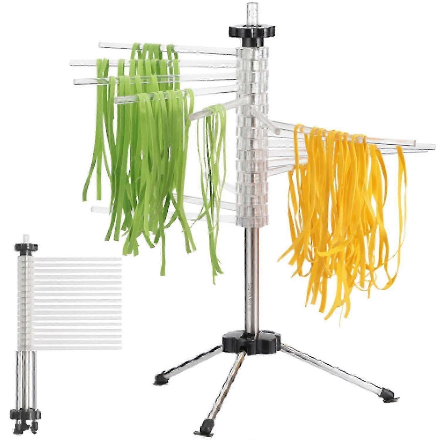 NICECEE Foldable pasta drying rack with 16 plastic rods