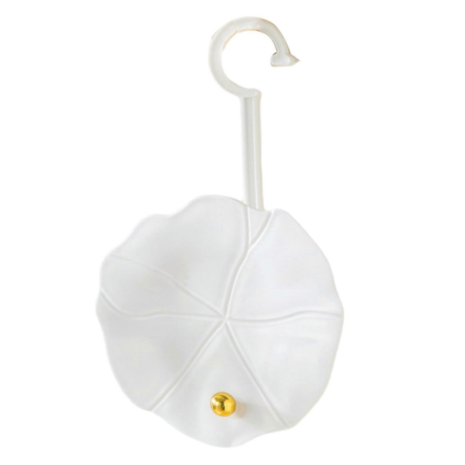 Hat Rack Vertical Storage Hanger Lotus Leaf Design Wall Mounted Hooks Space Saving Scarf Bag Storage