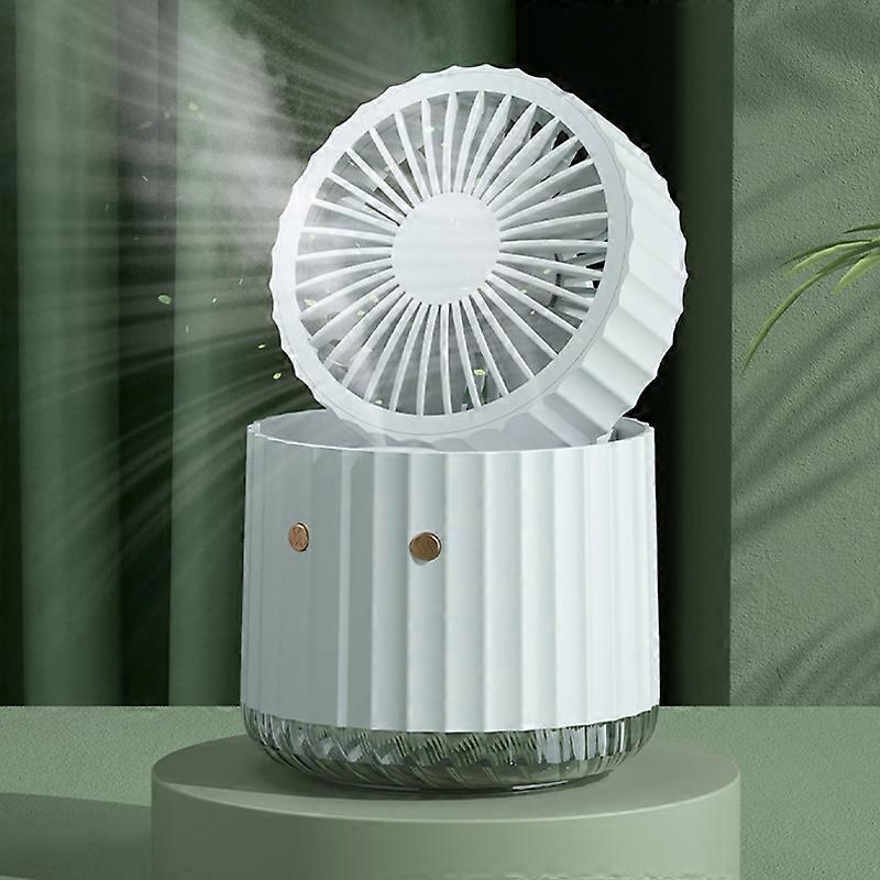 PW01 USB Water Cooling Mini Fan Desktop Turbo LED Spray Humidifying Air Cooler